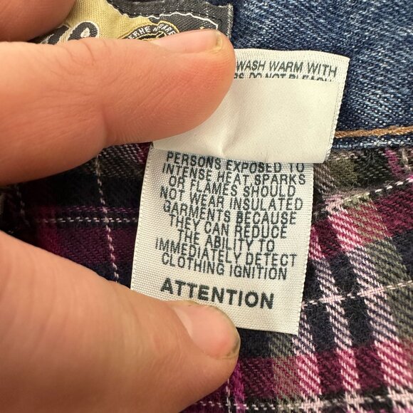 Berne Womens Flannel-Lined Denim Jeans Size 10 100% Cotton Blue - Picture 6 of 7